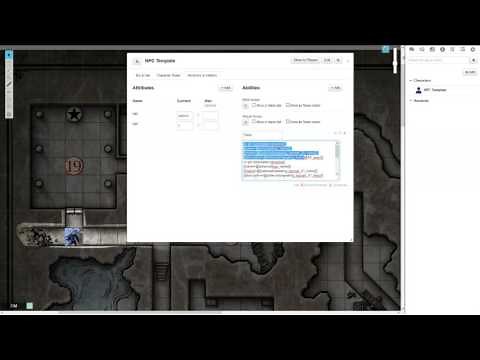 Roll20 - NPC/Monster Template
