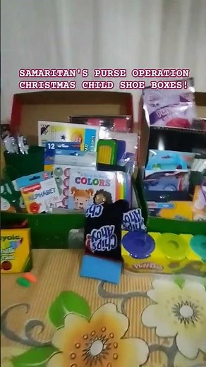 Samaritan's Purse Operation Christmas Child Shoe boxes!🎁 | Full Video Here👆 #samaritanspurse