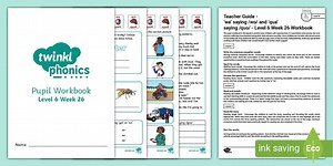 'wa' saying /wo/ and 'qua' saying /quo/ Level 6 Week 26 Workbook