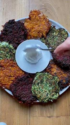 Rainbow Latkes 🌈 @livingkitchenco