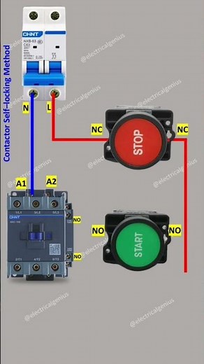 Contactor Holding | Contactor Self-Locking Diagram | contactor wiring diagram | @Electricalgenius