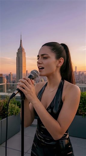 Julie Morel Singing on a NYC Rooftop 🗽✨ #Shorts