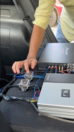 How to Connect AMPLIFIER in Car # shorts #amplifier