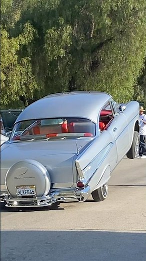 ‘Kay from the door’ HOPPING HER 1957 Chevy Bel Air LOWRIDER at a Classic Car Show in Long Beach, CA!