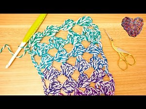Crochet | Pattern Tutorial XXL Openwork Pattern | Granny Style | Simple & Fast