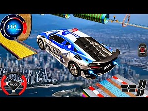 Police Car Mega Ramp Racing Simulator - Impossible GT Stunt Car Driving : Android Gameplay