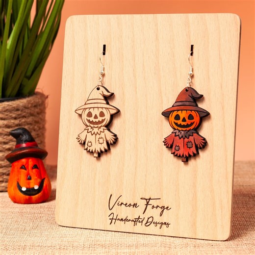 Scarecrow Halloween Earring SVG: Laser Cut Jewelry Design (digital Download) - Etsy