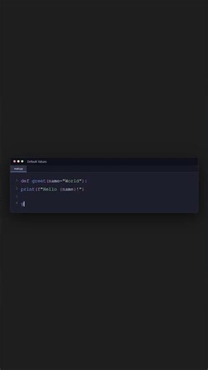 Set Default Values in Functions 🐍 #shorts