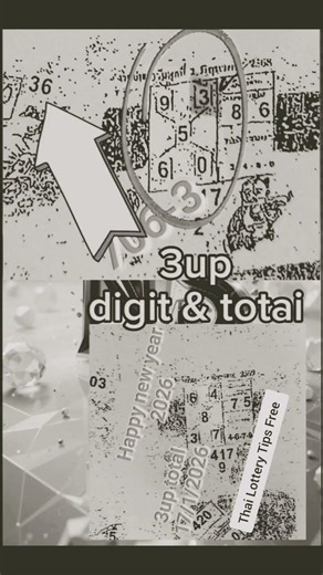 17-1-2026 | 3up Hit Digit Open New Paper Thailand Lottery #thailottery #lotto