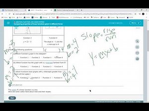 Comparing properties of linear functions given in different forms