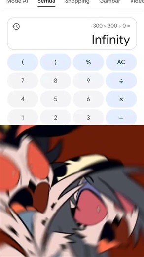 300×300÷0=infinity judul di google:calculator
