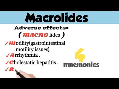 macrolides mechanism,clinical uses, adverse effects | macrolides mnemonic | macrolides pharmacology