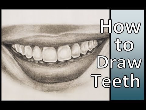 HOW TO DRAW REALISTIC TEETH | TUTORIAL