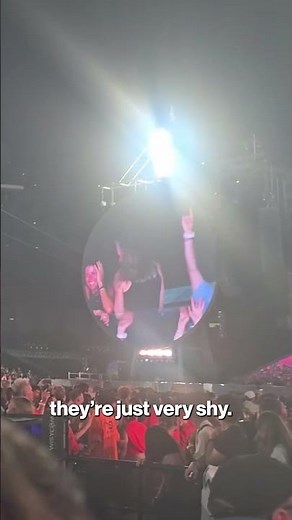 Couple scrambles to dodge the stadium’s “kiss cam” during Coldplay concert #shorts