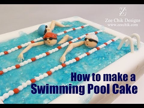 How to make a swimming pool cake