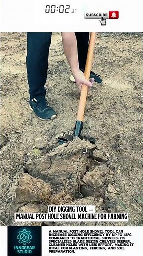 DIY Digging Tool – Manual Post Hole Shovel Machine for Farming