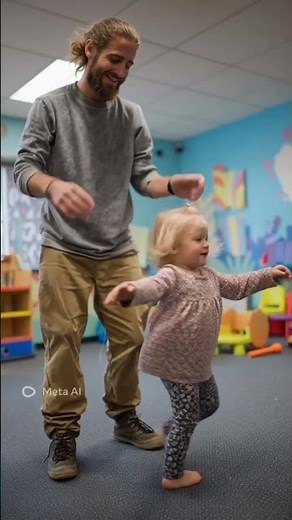 👨‍👧 Daddy Teaches Toddler to Spin & Turn Around | Fun Learning Video | Cocomelon Style