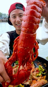 2.2K views · 95 reactions | Mukbang Foods -Fisher man cooking and eating king lobster, fish, snails and octopus. | Mukbang Foods | Facebook