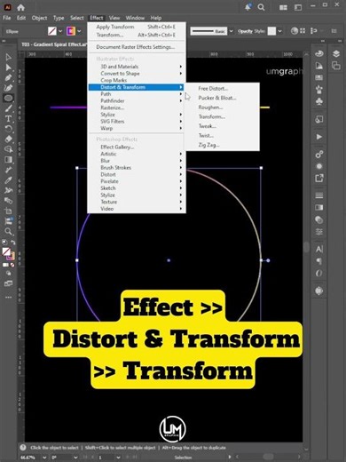 Gradient Spiral Effect in Adobe Illustrator | Abstract Line Art Tutorial ✨🚀