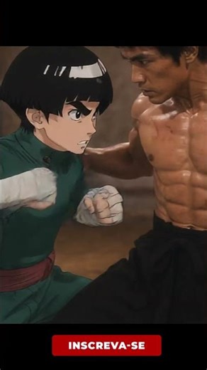 ROCK LEE vs BRUCE LEE #rocklee , #brucelee , #naruto , #artesmarciais , #luta , #animevsreality