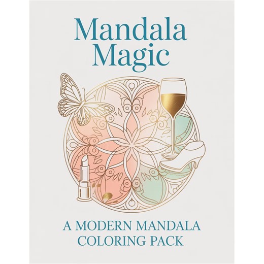 Modern Mandala Coloring Pages | Bold Easy Designs (PDF Download) - Etsy