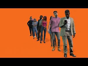 People waiting in line on green screen | 4k 60fps | Royalty Free