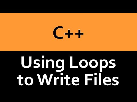 C++ Using Loops to Write Files