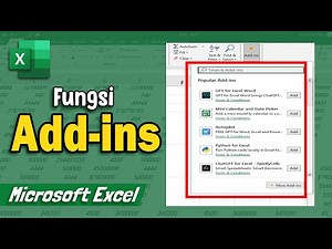 Belajar Excel Dasar #15: Cara Mengaktifkan & Menggunakan Add-ins di Excel | Tutorial Excel Pemula