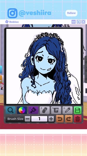 Drawing Emily from Corpse Bride in Roblox Draw and Donate!
