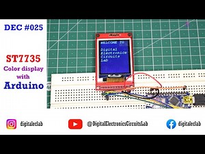 DEC #025 Using 1.8 inch color TFT display with Arduino | ST7735