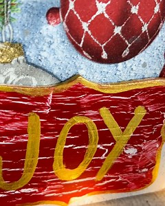 26K views · 175 reactions | Make an adorable sign to display or gift with a wood paddle cutting board and pretty, festive napkin! ✨ #crafts #christmascrafts #craftymom #diyproject | Sustain My Craft Habit | Facebook