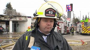 Winnipeg fire crews battle car fire inside Goodwill Store