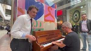 Employee from one of the shops in the mall, pops out for a Blues jam😎 | Dr K Boogie Woogie