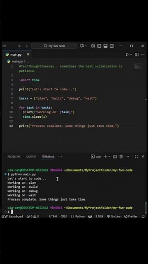Deep Thoughts in Code 🤔 | Tech Thought Tuesday Python Shorts for Developers