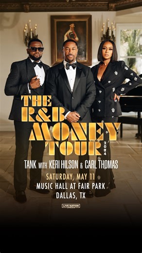 66 reactions · 21 shares | Don’t miss Tank, Keri Hilson, and Carl Thomas on the R&B Money Tour coming to the Music Hall at Fair Park THIS Saturday, May 11th! Visit KRNB.com to get your tickets now!️ | Smooth R&B 105.7 | Facebook