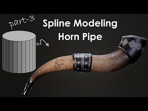 Learn Spline Modeling in 3ds Max | Horn Pipe Modeling Step-by-Step (Part 3)