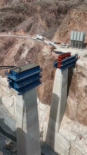 Balanced cantilever bridge construction timelapse #engineering #bridge #construction