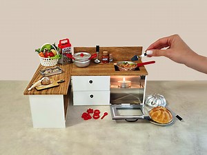 Mini Kitchen Set – Real Tiny Food Cookware for Dollhouse - Etsy