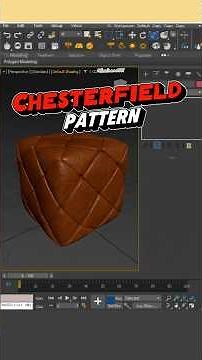 Chesterfield Pattern Modeling in 3ds Max | Tufted Leather Cushion Tutorial #3dsmax #3d #cushion