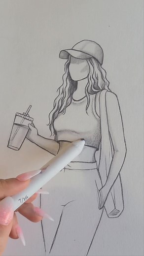 How to draw a girl ✏️ #art #artwork #draw #drawing #fashion #cartoon #girl