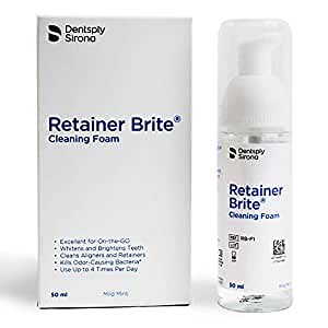 Retainer Brite Cleaning and Whitening Foam - Clean Retainers and Whiten Teeth on-The-go
