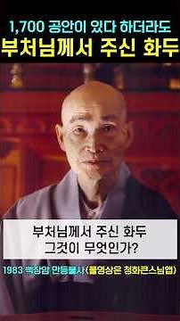 부처님께서 주신 화두는 나무아미타불 관세음보살 염불공안 #청화스님
