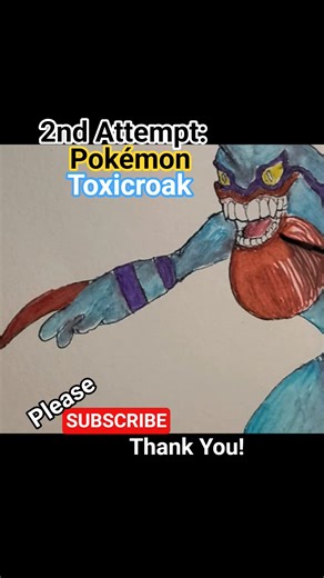 #Sketchbook Drawing Concepts: This is second attempt of #Pokémon #Toxicroak