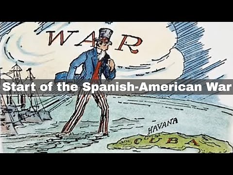 25th April 1898: The United States declares war on Spain in the Spanish–American War