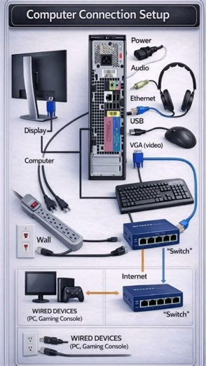 Computer connect karna mushkil lagta hai? 🤔#shorts #shortsvideo