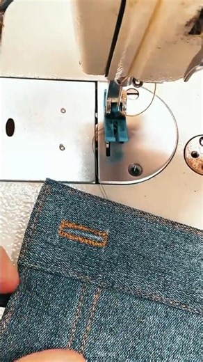 Perfect Denim Buttonhole Trick You Need to Know! #sewing #shorts