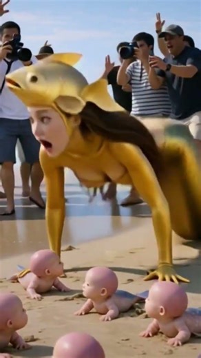 Mom Mermaid with Babies 🥺 #animation #mermaidmom#mermaid #animals #cute#cartoon #fantacy#music#funny