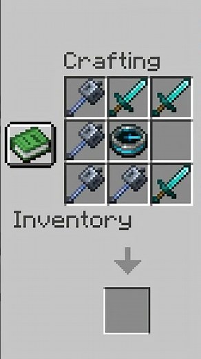 Crafting the MACE SWORD in Minecraft! ⚔️🔨🤯#minecraft #mcpe #shorts