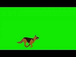 dog running animation cartoon green screen video copyright free to use