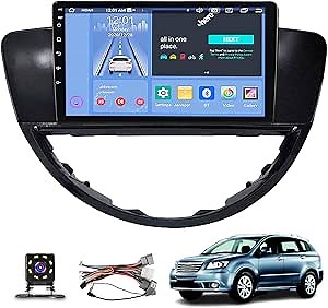 Radio Android Car Stereo for Subaru Tribeca (2007-2011),9 Inch Touch Screen Auto Navigation System with GPS WiFi Bluetooth FM Mirror Link + Backup Camera(Size:Quad Core 2+32 G)